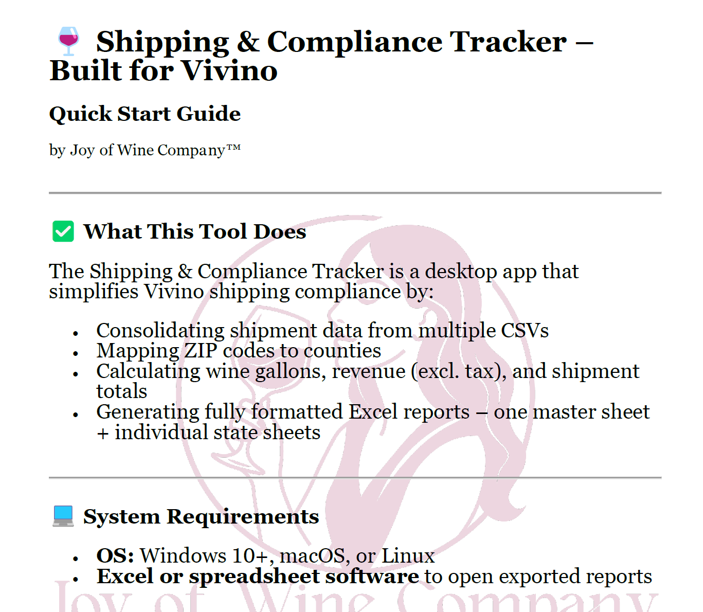 Shipping & Compliance Tracker for Vivino Sellers – SaaS Plans ($99/$199/$499 per Month)